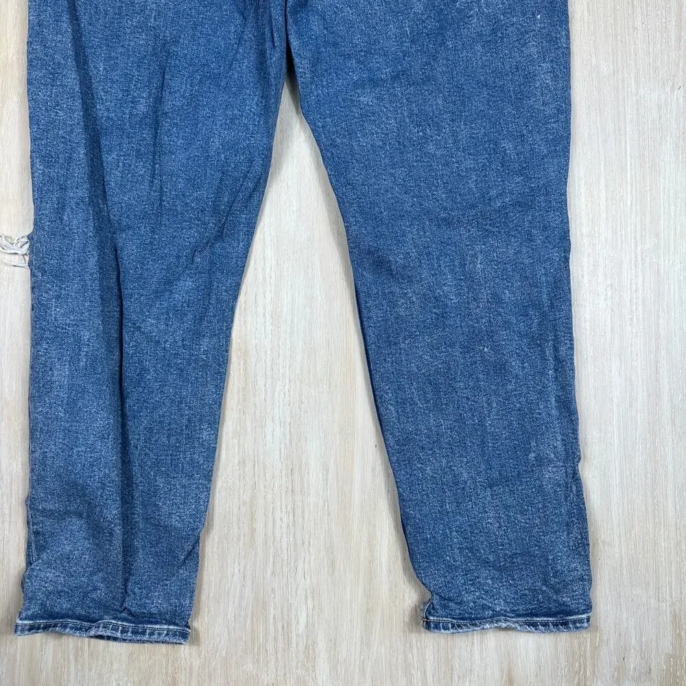 American Eagle Distressed Mom Jean Strigid High Rise Straight Casual Jeans 12